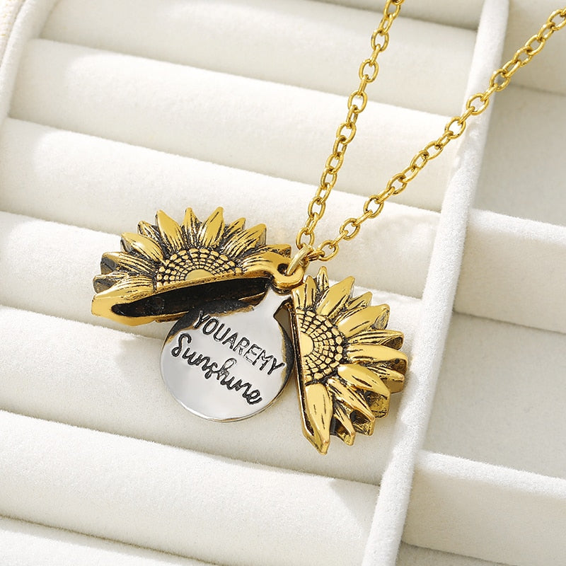 Sunflower Love and Friendship Locket