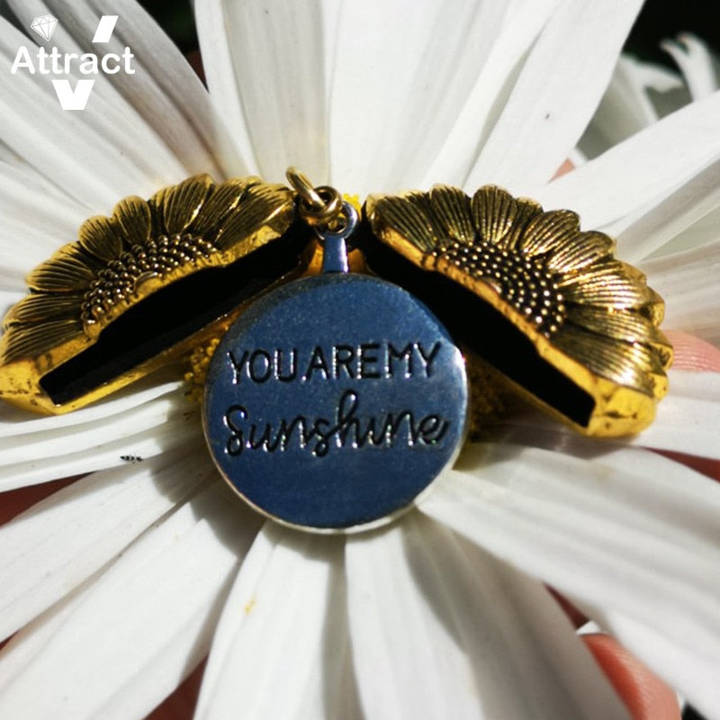 Sunflower Love and Friendship Locket