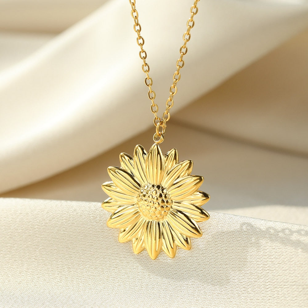 Sunflower Love and Friendship Locket