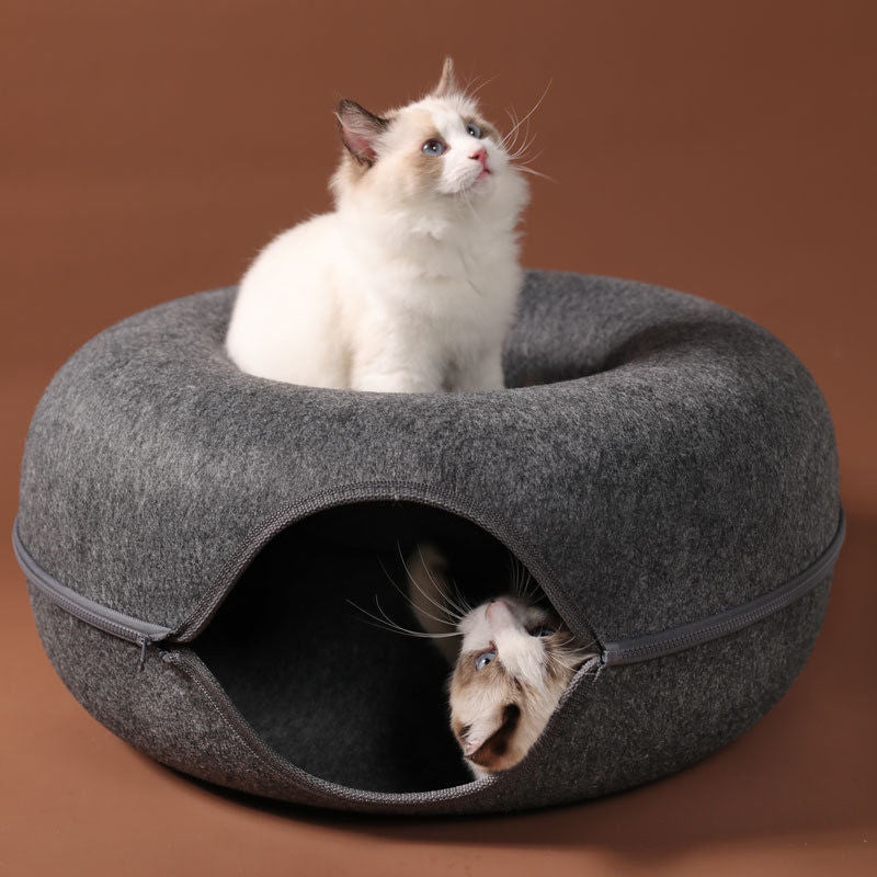 The Joy Donut™ Cat Tunnel Bed